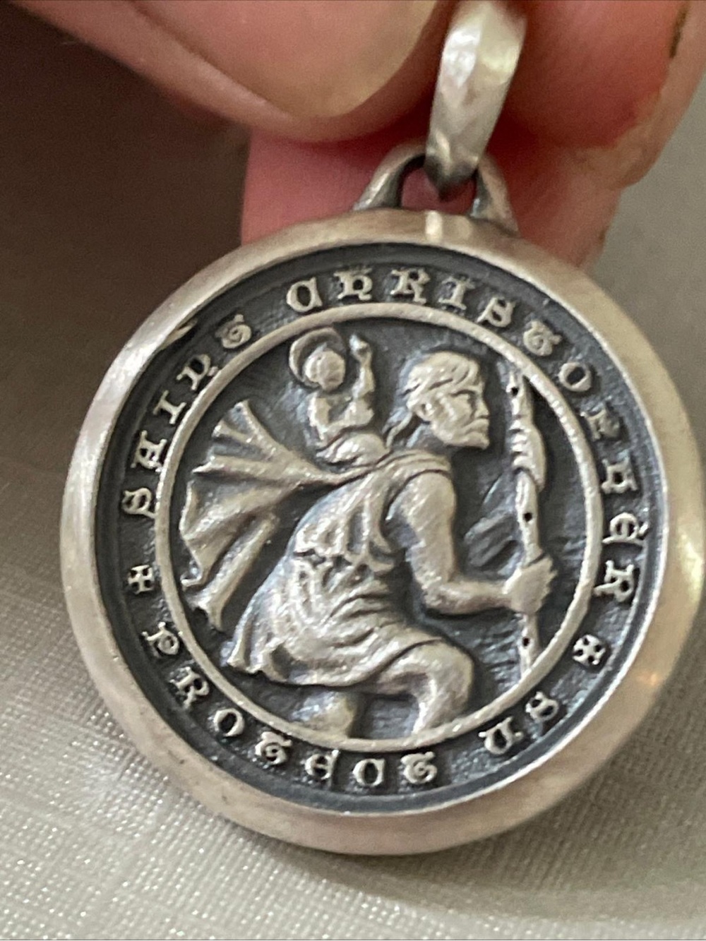 David Yurman St. Christopher Amulet Pendant in Sterling Silver 925